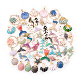 Alloy Enamel Flower Starfish Shell Charm for Jewelry Making DIY