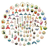 Alloy Enamel Flower Starfish Shell Charm for Jewelry Making DIY