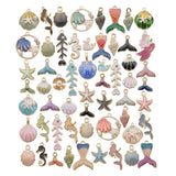 Alloy Enamel Flower Starfish Shell Charm for Jewelry Making DIY