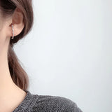 925 Silver Ear-Bone Twist Roped Twine Piercing Stud Earrings