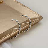 925 Silver Ear-Bone Twist Roped Twine Piercing Stud Earrings