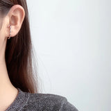 925 Silver Ear-Bone Twist Roped Twine Piercing Stud Earrings