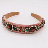 Baroque Metal Crystal Flower Headband Tiaras Crowns Wedding Hair Accessories