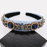 Baroque Metal Crystal Flower Headband Tiaras Crowns Wedding Hair Accessories