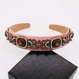 Baroque Metal Crystal Flower Headband Tiaras Crowns Wedding Hair Accessories