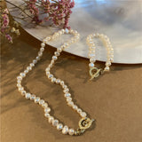 Baroque Shape Freshwater Pearl Clavicle Chain Necklace