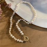Baroque Shape Freshwater Pearl Clavicle Chain Necklace