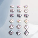 Baroque Butterfly Diamond Shell Pearl Earrings DIY Jewelry
