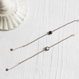 Sterling Silver Freshwater Pearl & Agate Bracelet for Women