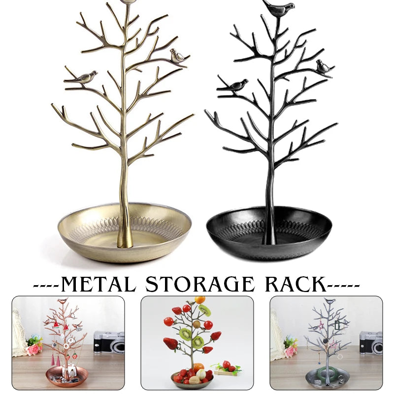 Vintage Bird Tree Jewelry Organizer Stand