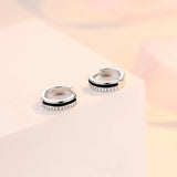 Retro Zircon Ear Buckles 925 Silver Earrings for Women