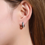 Retro Zircon Ear Buckles 925 Silver Earrings for Women