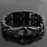 15mm Wide Retro Chain Bracelet Men Stainless Steel Punk Jewelry