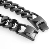 15mm Wide Retro Chain Bracelet Men Stainless Steel Punk Jewelry