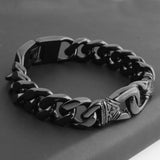 15mm Wide Retro Chain Bracelet Men Stainless Steel Punk Jewelry
