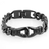 15mm Wide Retro Chain Bracelet Men Stainless Steel Punk Jewelry