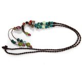 Bohemian Ceramic Necklace with Butterfly and Moon Charms