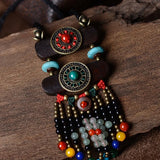 Ethnic Beaded Necklace Multi-Layer Accessory