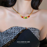 Bohemian Palace Necklace Set Choker Pendant Chain