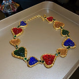 Bohemian Palace Necklace Set Choker Pendant Chain