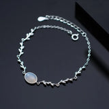 925 Silver Moonstone Bracelet for Women Wedding