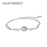 925 Silver Moonstone Bracelet for Women Wedding