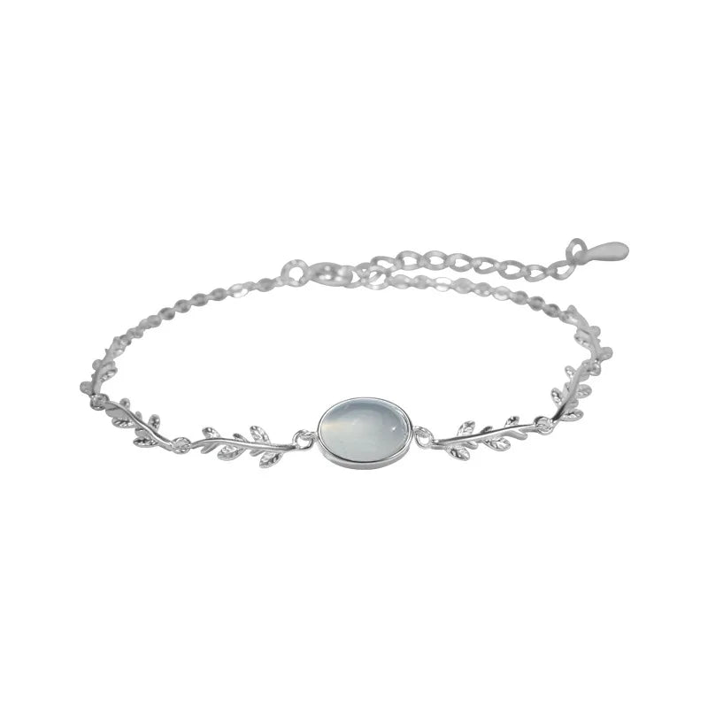 925 Silver Moonstone Bracelet for Women Wedding