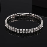 Micro-inlaid Zircon Tennis Hand Chain European American Bracelet