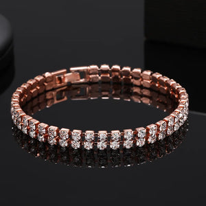 Micro-inlaid Zircon Tennis Hand Chain European American Bracelet