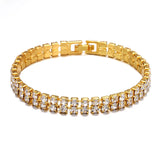 Micro-inlaid Zircon Tennis Hand Chain European American Bracelet
