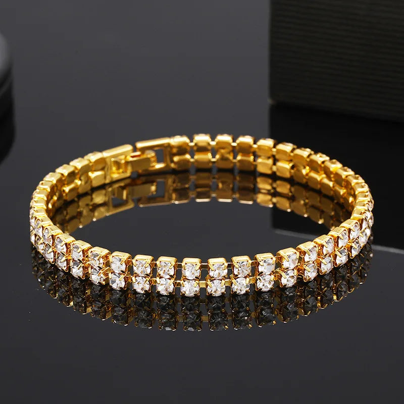 Micro-inlaid Zircon Tennis Hand Chain European American Bracelet