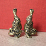 Brass Handstand Frog Statue Desktop Ornament Toad Figurine Home Decor