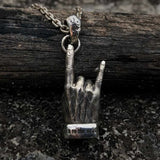 Skull Pendant Necklace Biker Rock Punk Jewelry Antique Chain Boyfriend Gift
