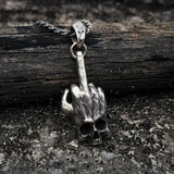 Skull Pendant Necklace Biker Rock Punk Jewelry Antique Chain Boyfriend Gift