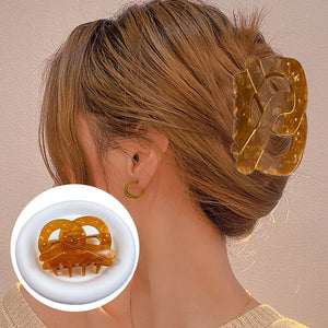 Retro Brown Acetic Acid Hairpins Hair Claw Hair Clip Gift for Women and Girl