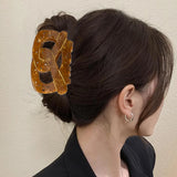 Retro Brown Acetic Acid Hairpins Hair Claw Hair Clip Gift for Women and Girl