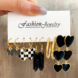 Butterfly Mesh Hoop Earrings Set Dripping Oil Pendant Earring Party Jewelry