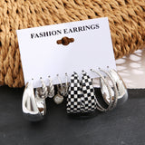 Butterfly Mesh Hoop Earrings Set Dripping Oil Pendant Earring Party Jewelry