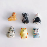 Hand Drawn Ceramic Bear Rabbit Pendant