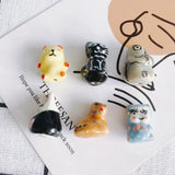 Hand Drawn Ceramic Bear Rabbit Pendant