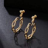 Vintage Metal Hoop Clip-on Earrings for Women Punk Jewelry