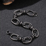 Retro Chain Link Men Bracelet Punk Rock Stainless Steel Bangles