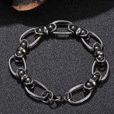 Retro Chain Link Men Bracelet Punk Rock Stainless Steel Bangles