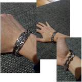 Retro Chain Link Heavy Cross Stainless Steel Men's Bracelet