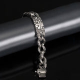 Retro Chain Link Heavy Cross Stainless Steel Men's Bracelet