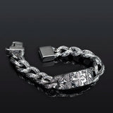 Retro Chain Link Heavy Cross Stainless Steel Men's Bracelet