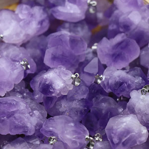 Amethyst Birthstone Pendant Raw Crystal Reiki Healing