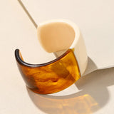 Vintage Resin Open Cuff Bracelet Women Geometric Wide Bangle