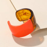 Vintage Resin Open Cuff Bracelet Women Geometric Wide Bangle