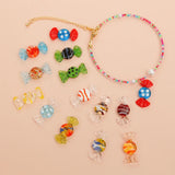 Childlike Candy Glass Bead Pendant Collection for DIY Earrings